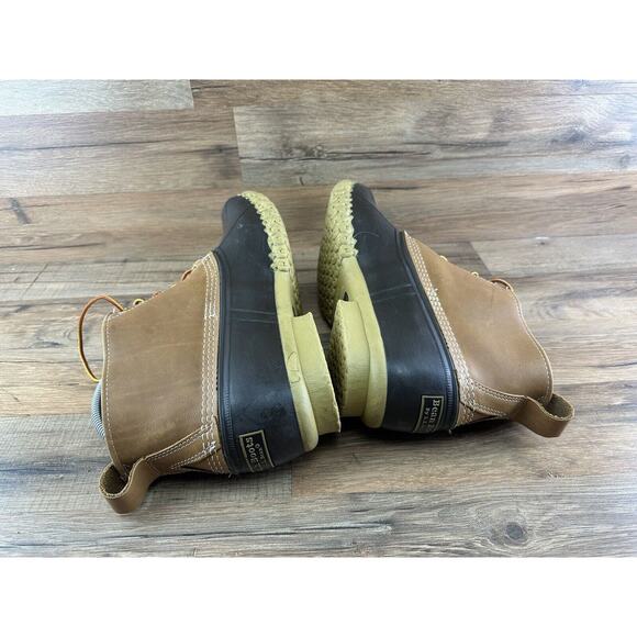 LL Bean Men’s Size 14M HM Bean Duck Boots Brown Leather 6” USA Made Rain… - Picture 7 of 10